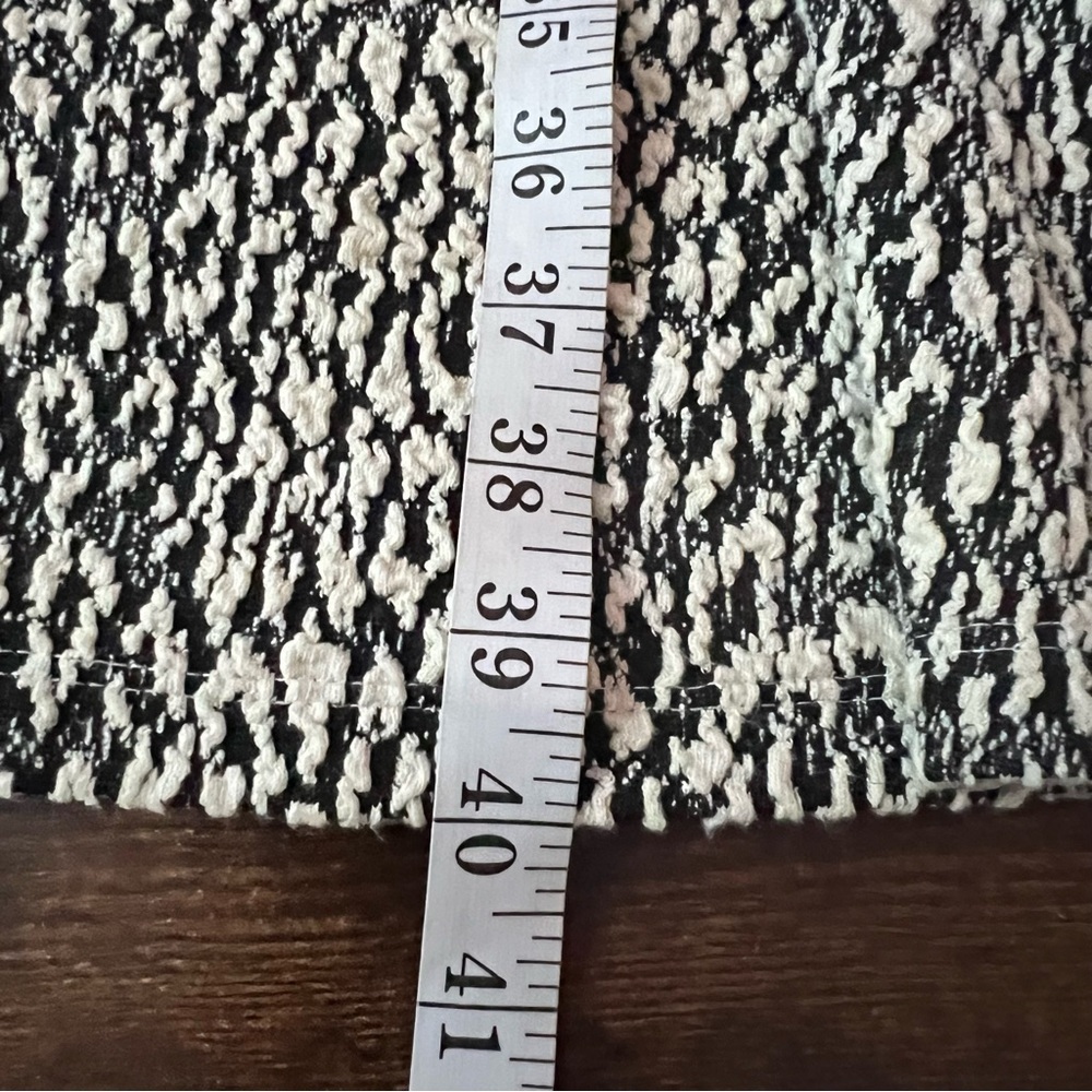 J MCLAUGHLIN XL Swing Dress Black Ivory Jacquard Leopard Print Mock Neck Mod EUC - Picture 3 of 12